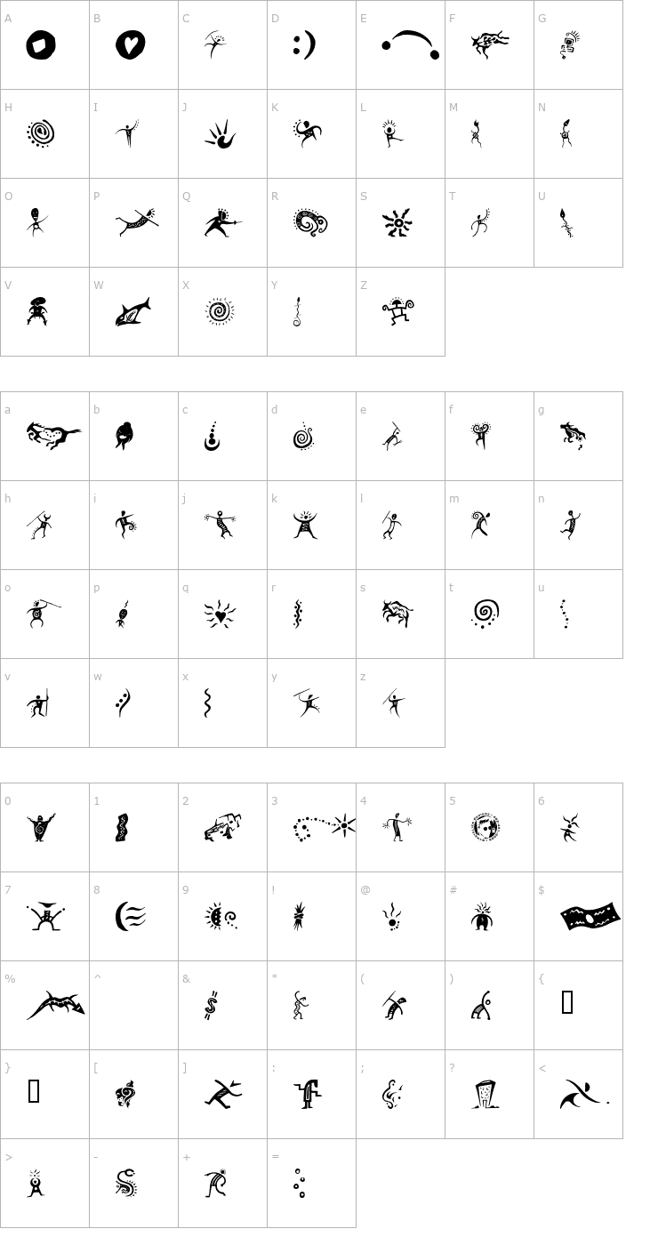 Character Map Mond Kaizen Font