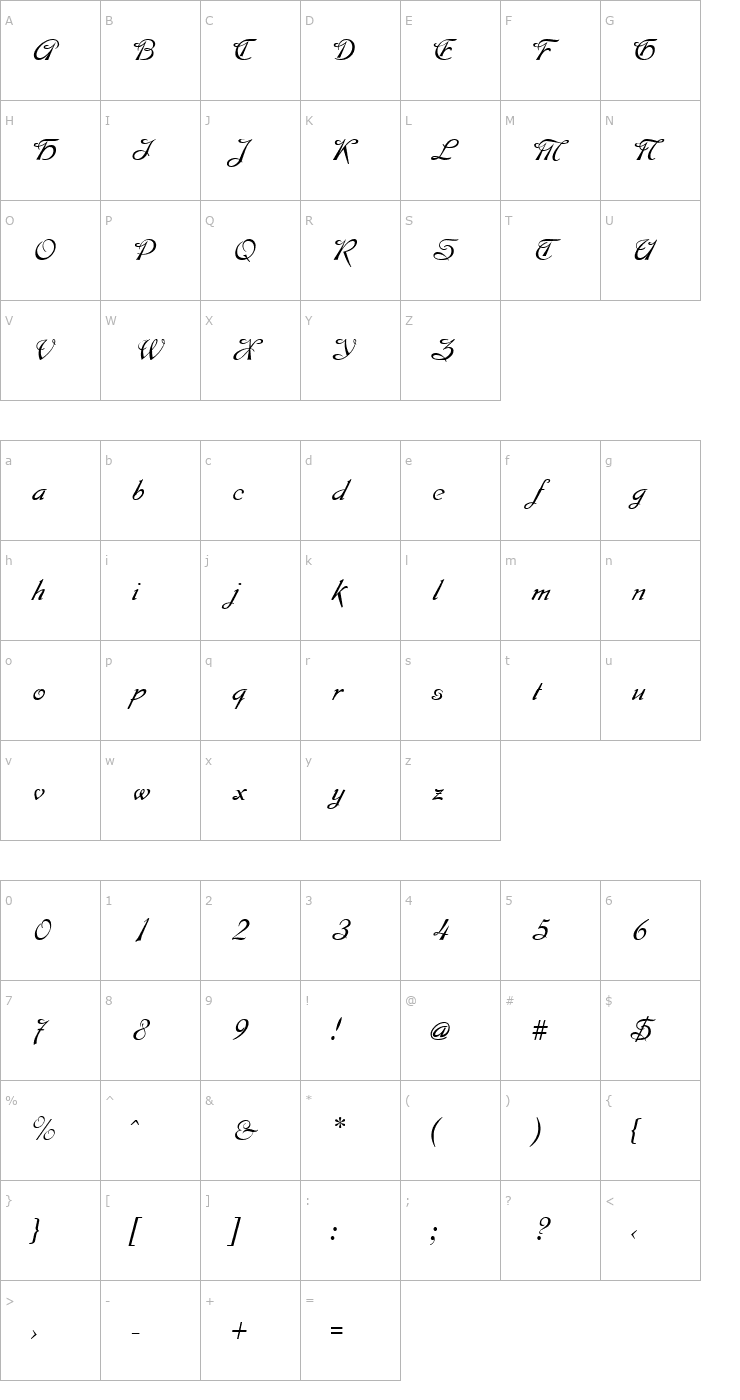 Character Map Montage Font