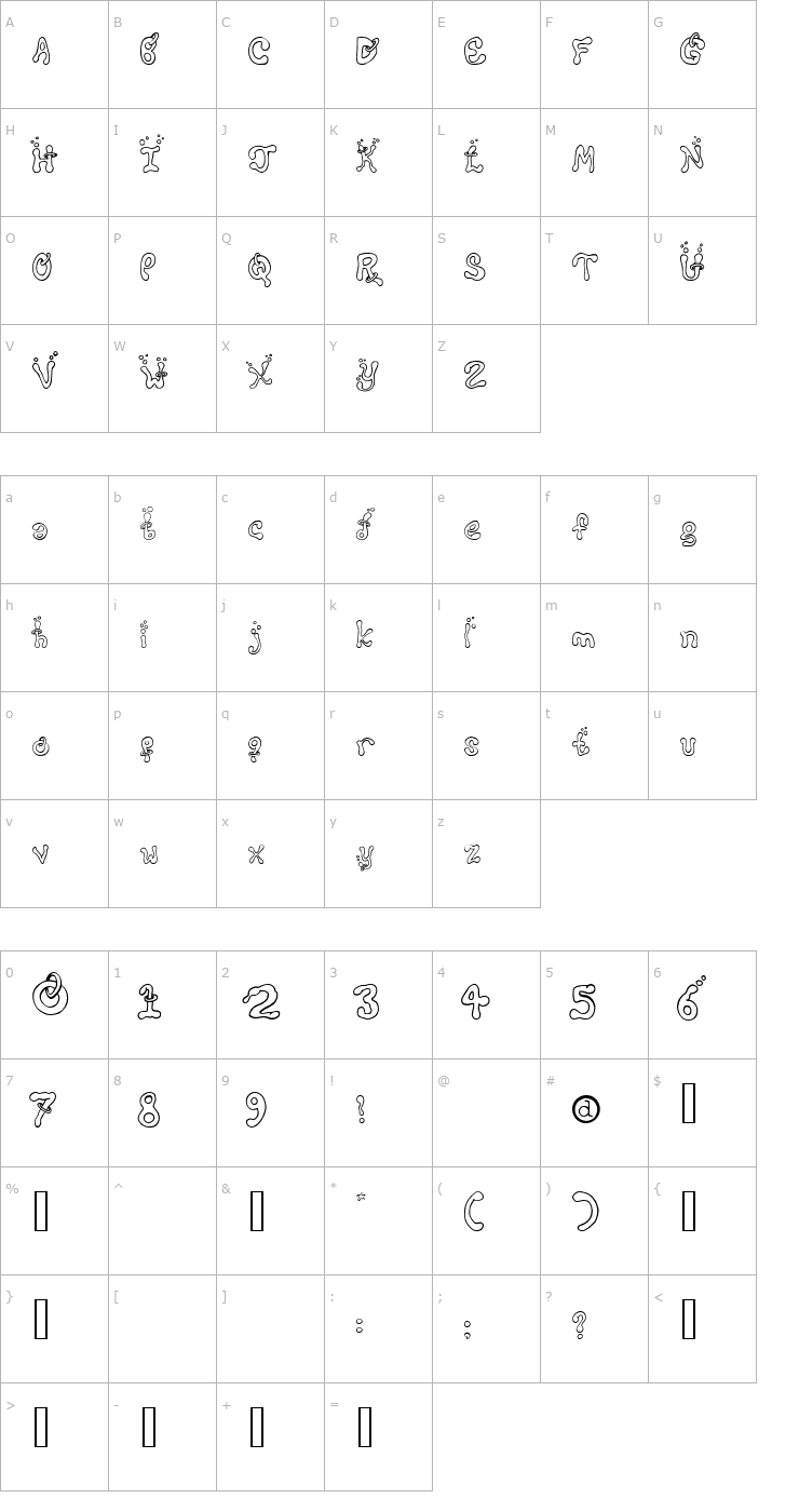 Character Map Montezumas Revenge Font