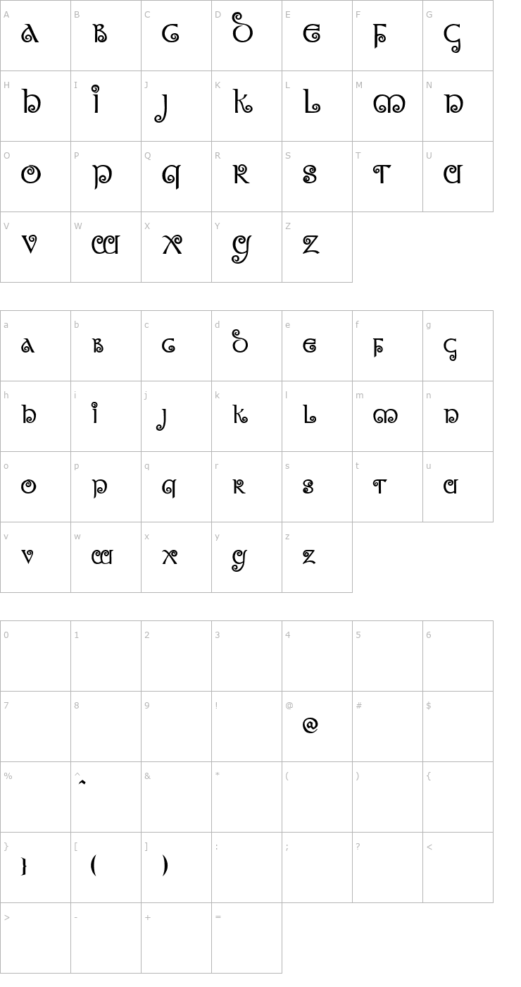 Character Map Morgow Demo Font