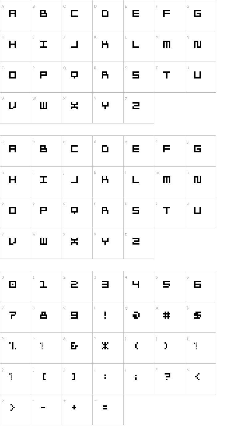 Character Map Morohashi Font