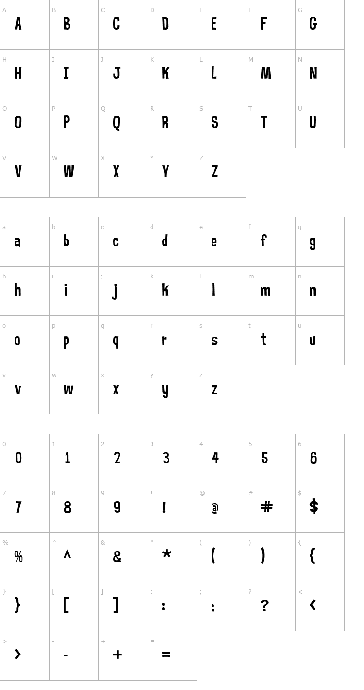 Character Map Mr. Bubble Font