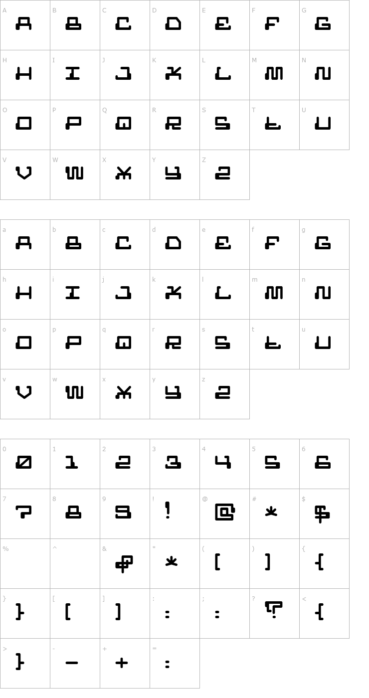 Character Map MR FUGLESANG CLEAN Font