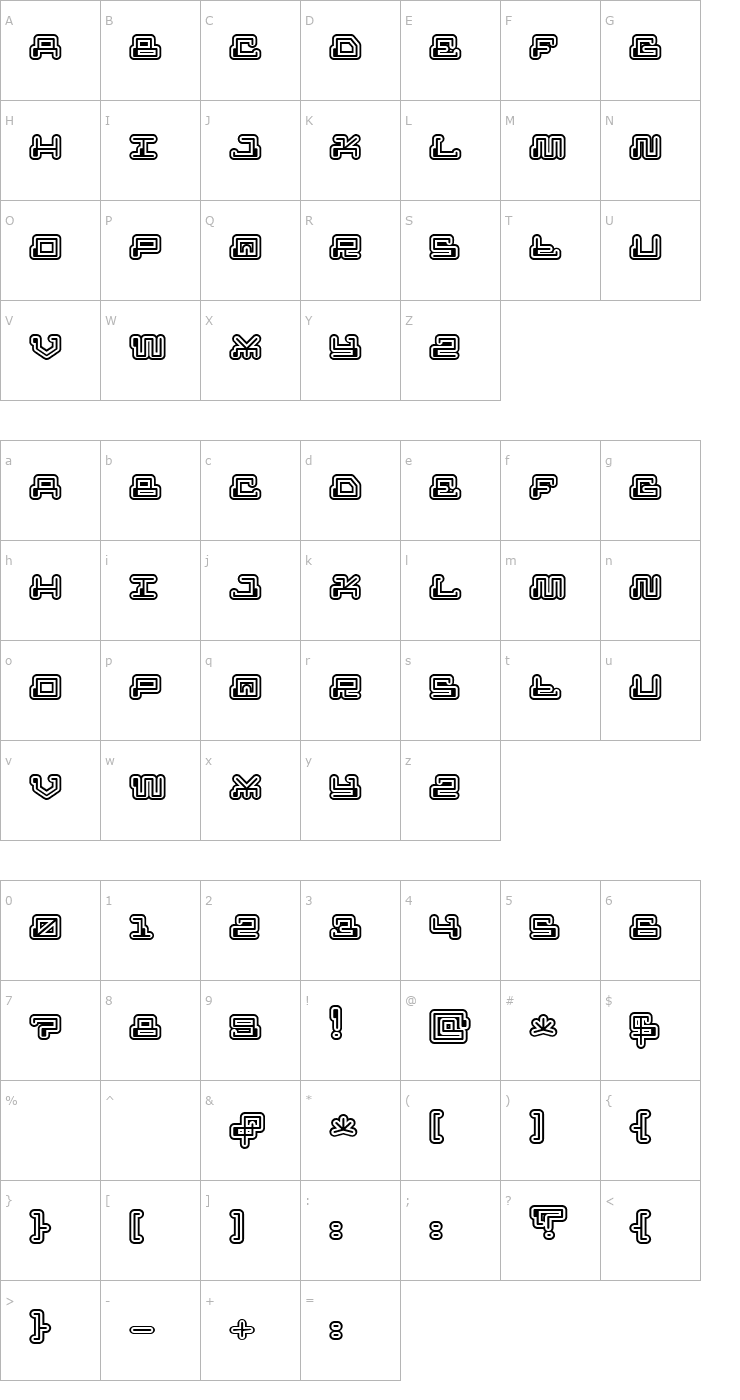 Character Map MR FUGLESANG REMIX Font