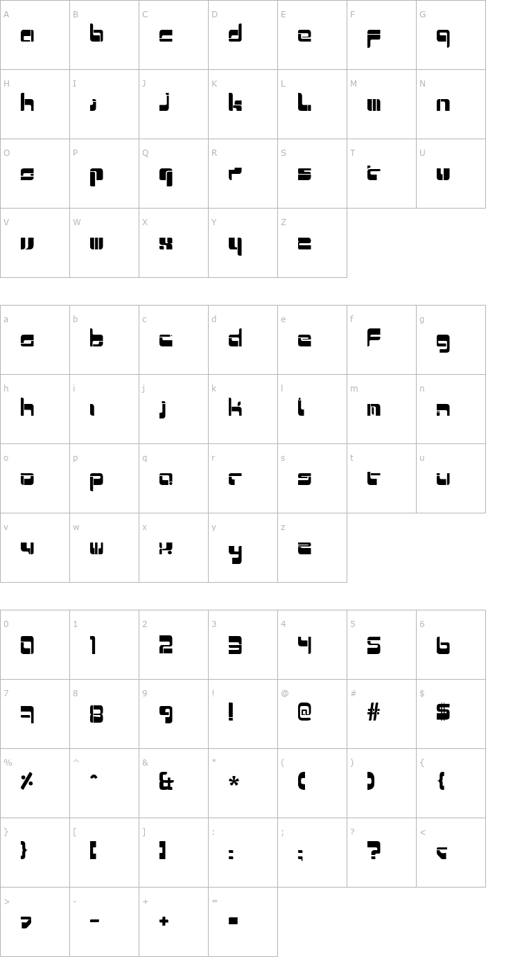 Character Map Mr Quicke Font