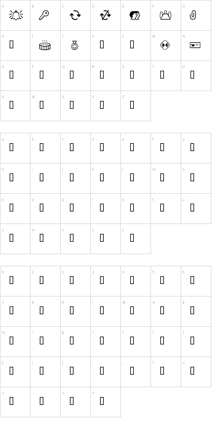 Character Map MS Outlook Font