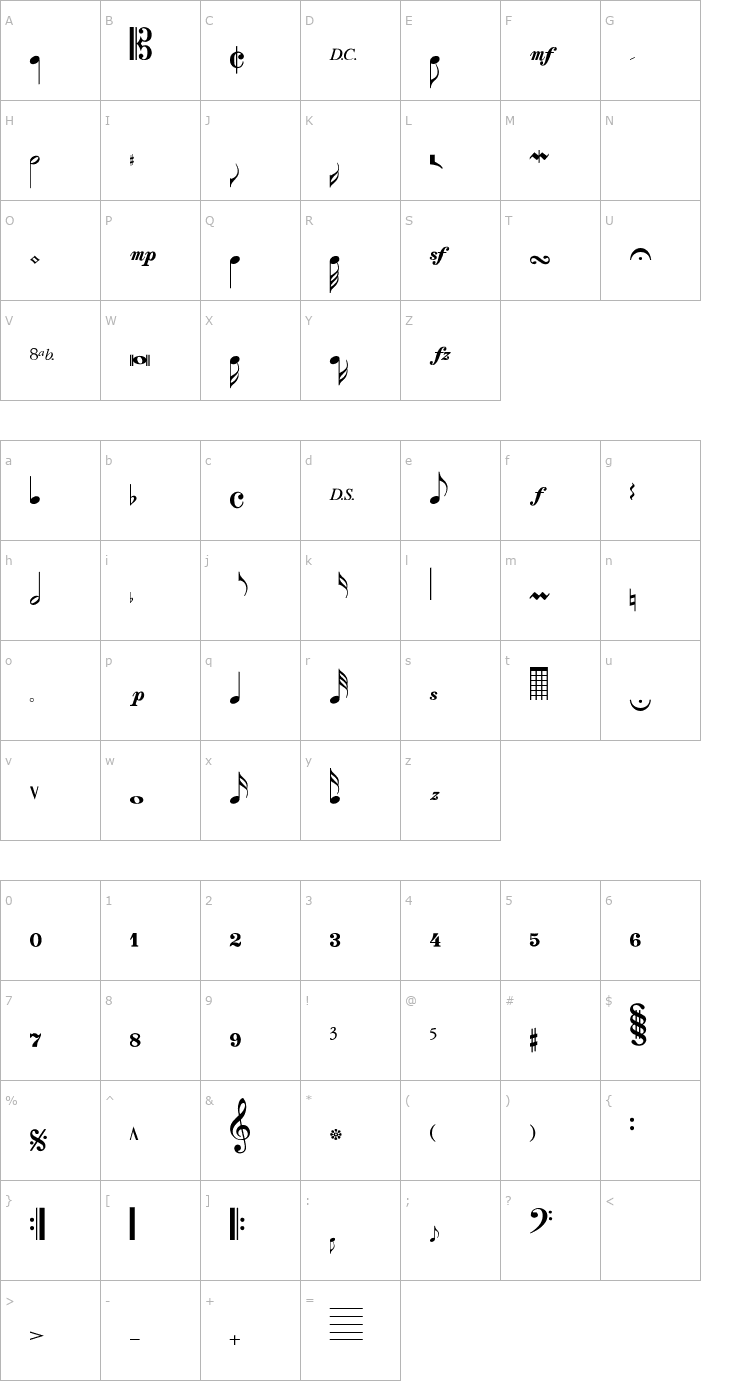 Musical Notes Font Free Fonts