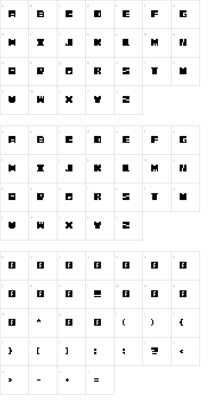 Character Map Mustache Bandit Font