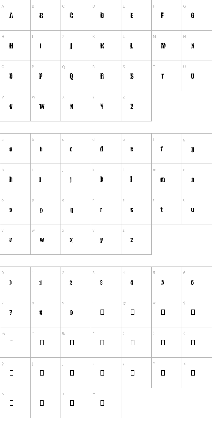 Character Map My Wife Sucks Font