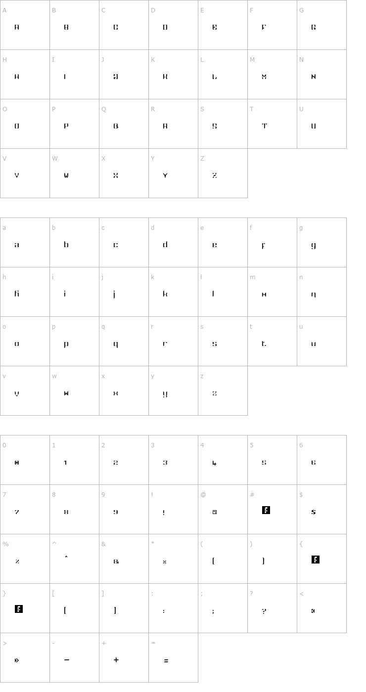 Character Map Namaskar Font