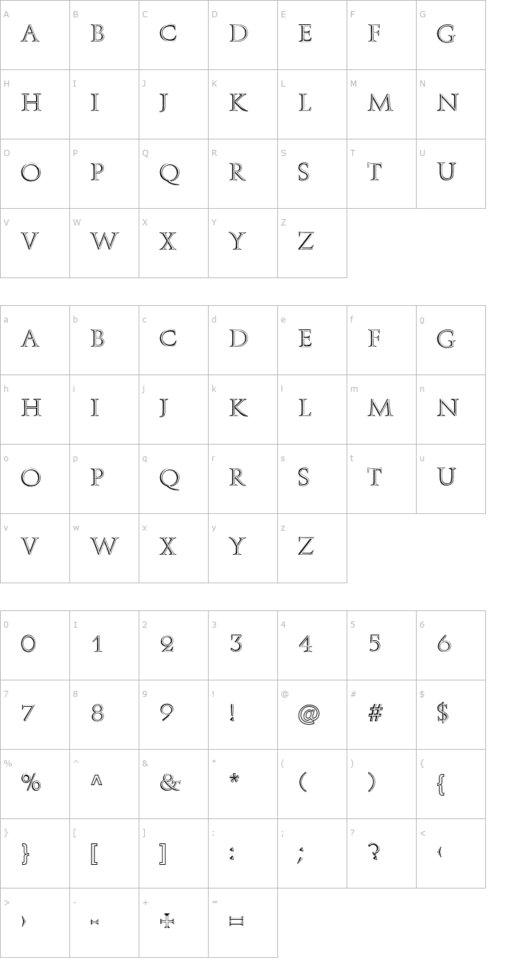 Character Map NatalieBecker Font