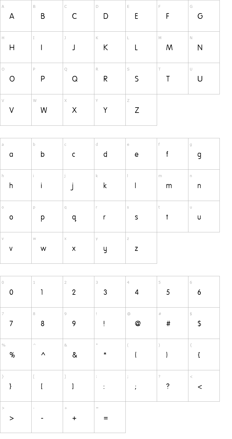 Character Map National First Font Font