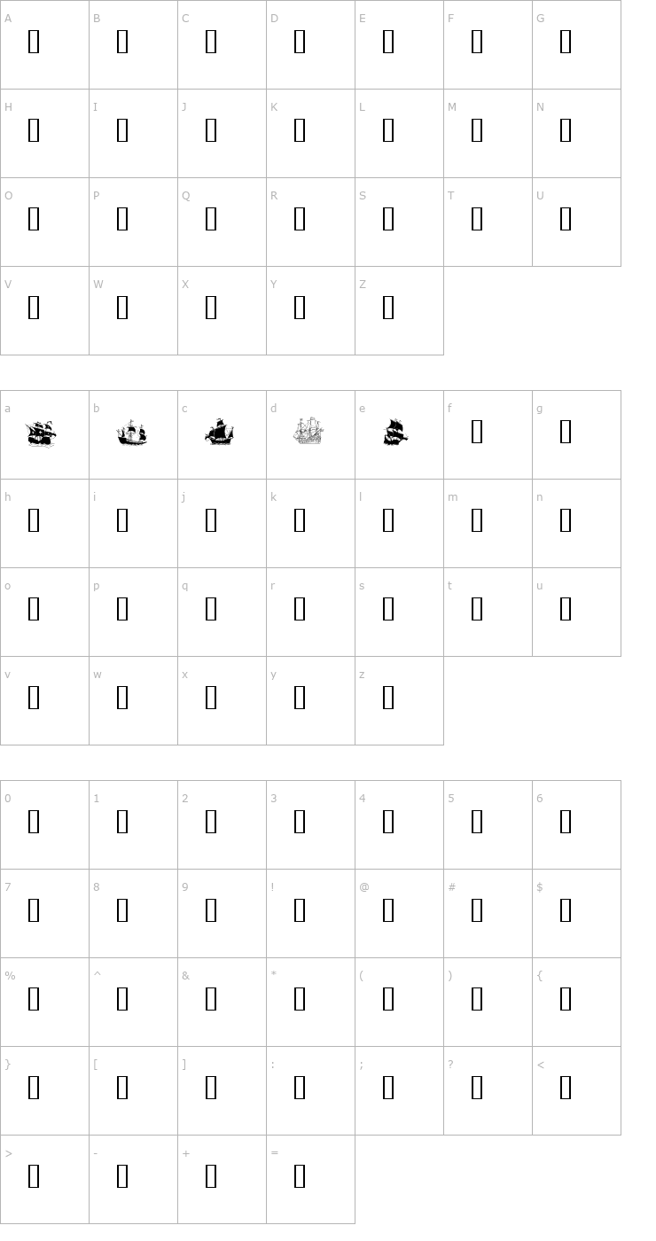 Character Map Navis BC Font