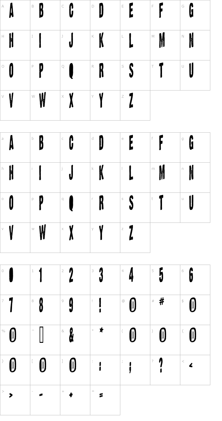 Character Map NeatNeatNeat Font