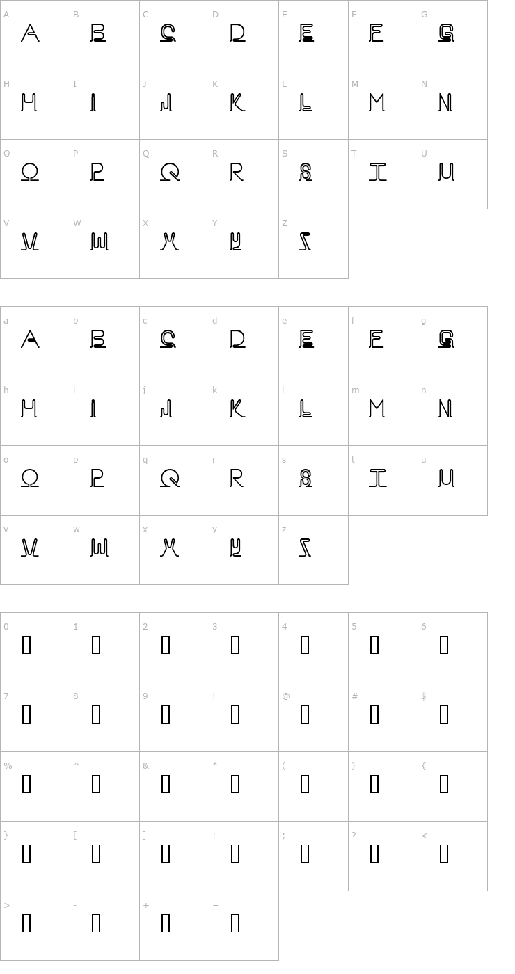 Character Map Neon by Fenotype Font