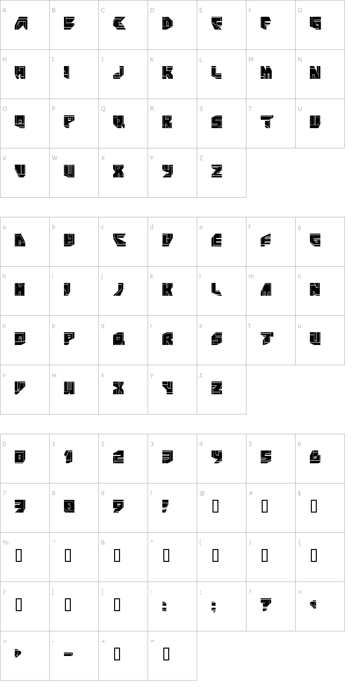 Character Map NeoPangaia Font