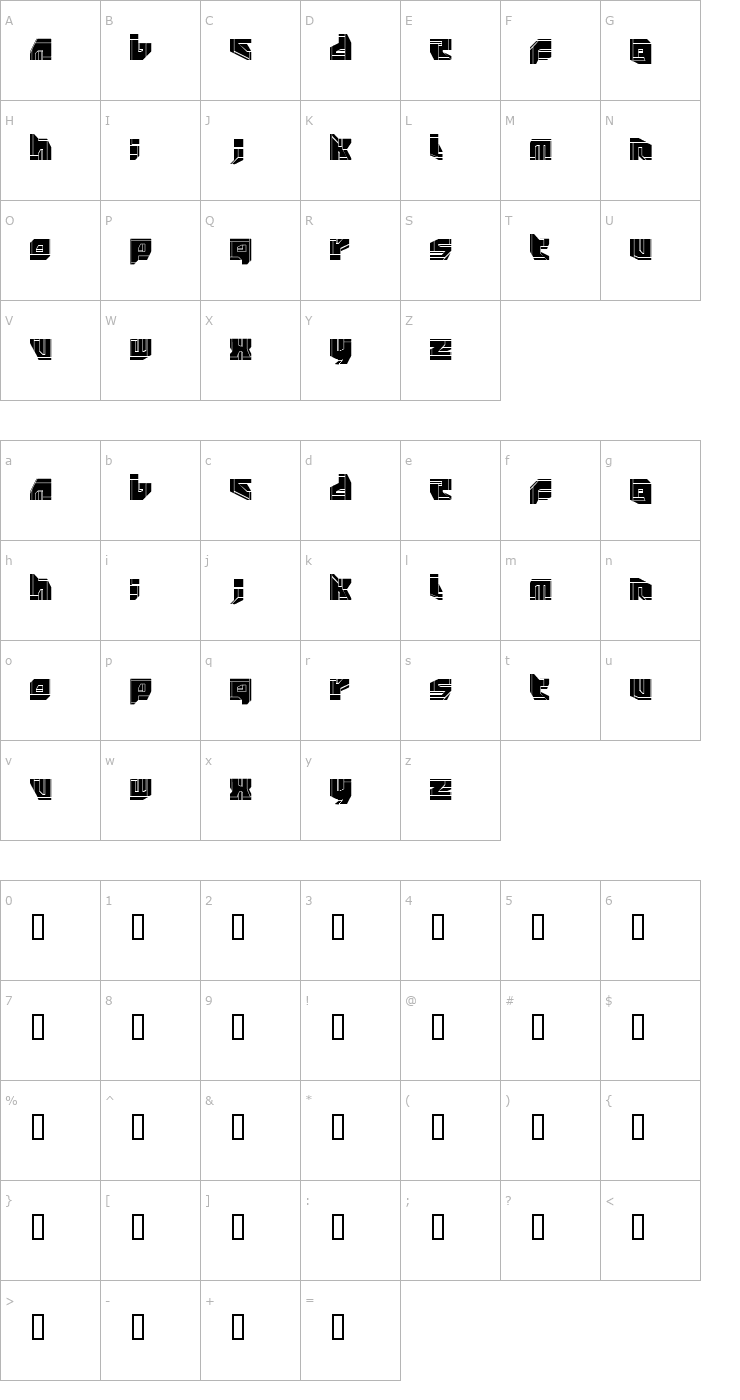 Character Map NeoPangaia[p2] Font