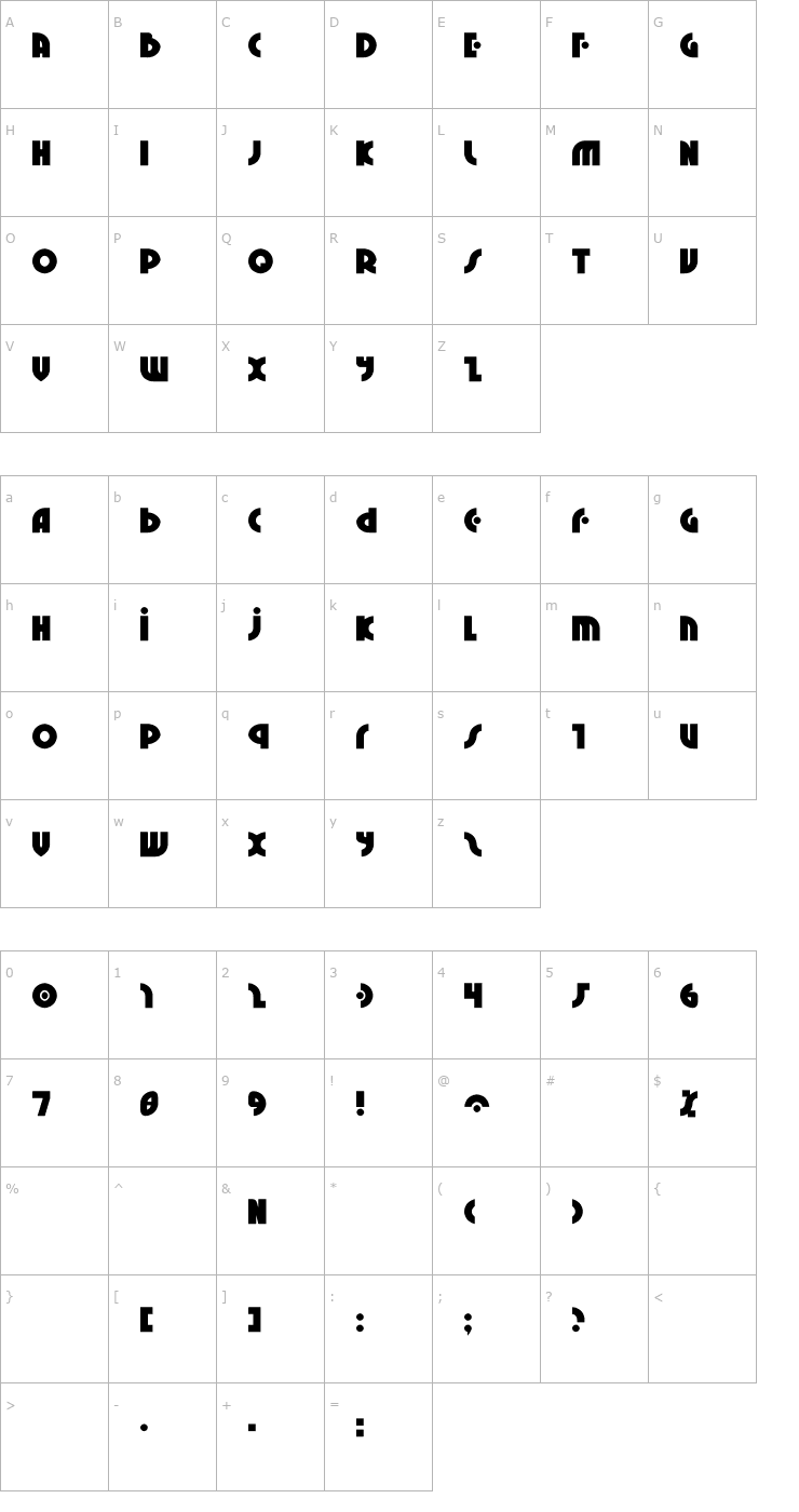 Character Map Neuralnomicon Font