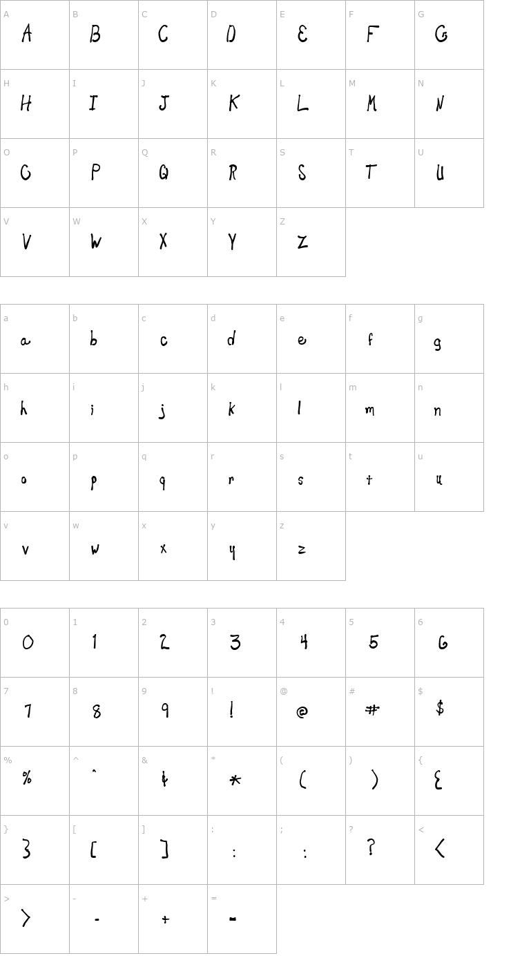 Character Map New Toy Font