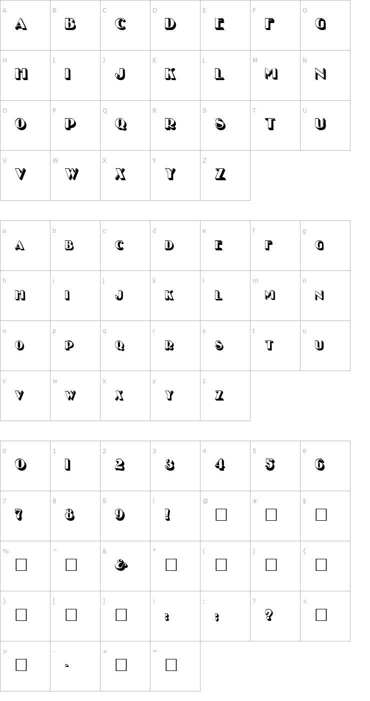 Character Map New Year Medium Font