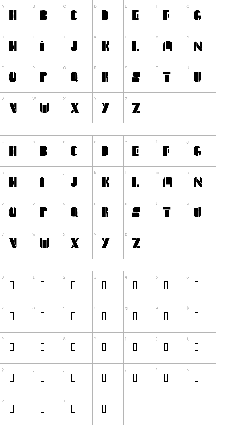 Character Map New York Sanj Font