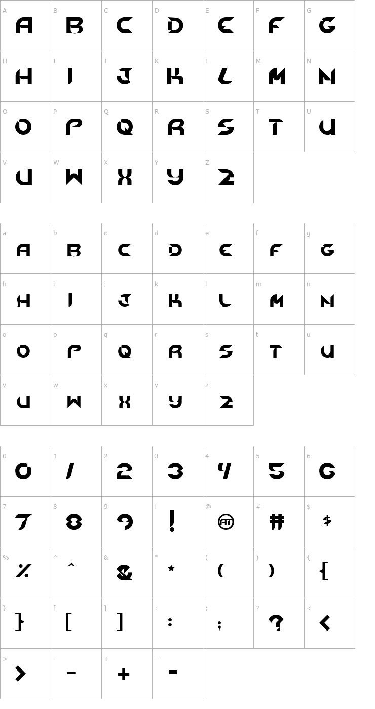 Character Map NewDigital Original Font
