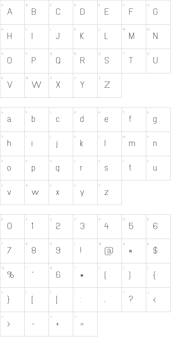 Character Map NewMedia Regular Font