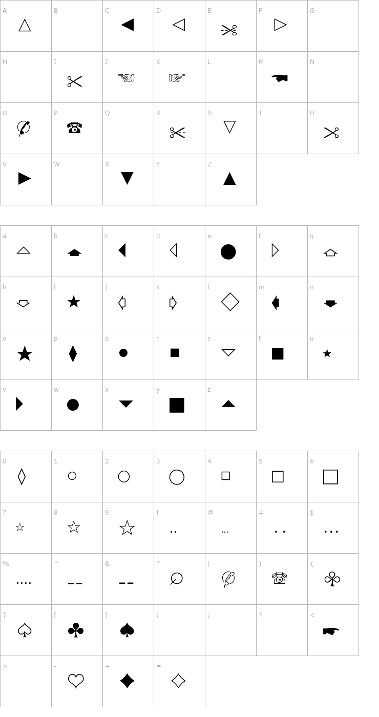 Character Map Newspaper Pi Font