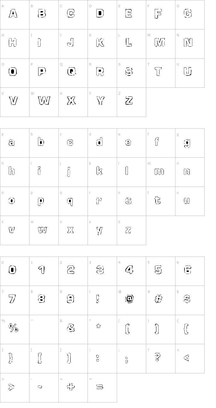 Character Map Newstile Font