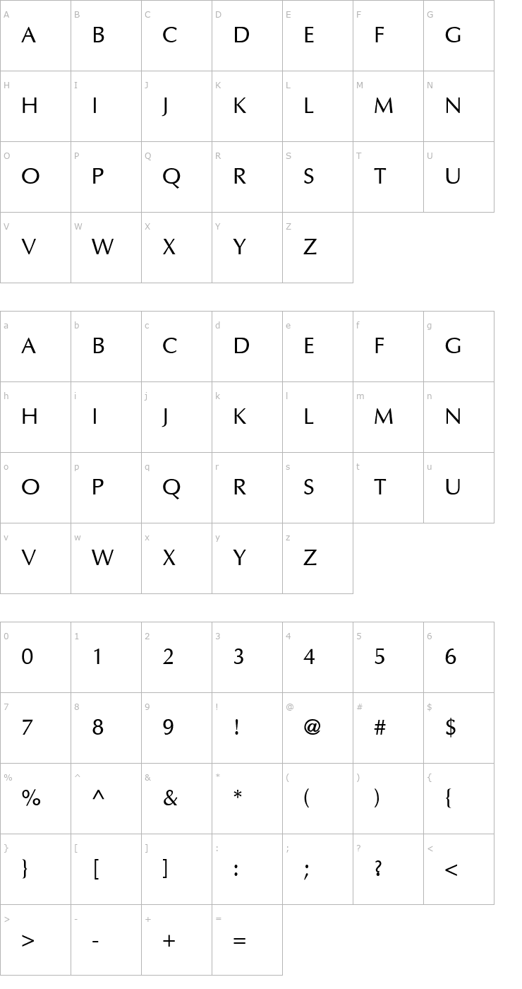 Character Map nhMinhH 1.1 Font