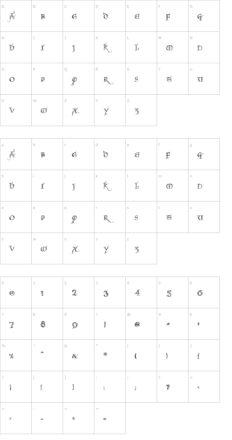 Character Map Noel OTF Font