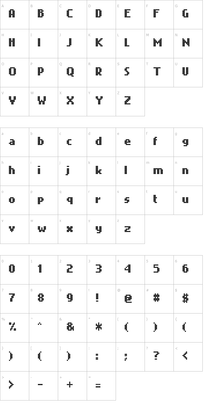 Character Map Nokian Font