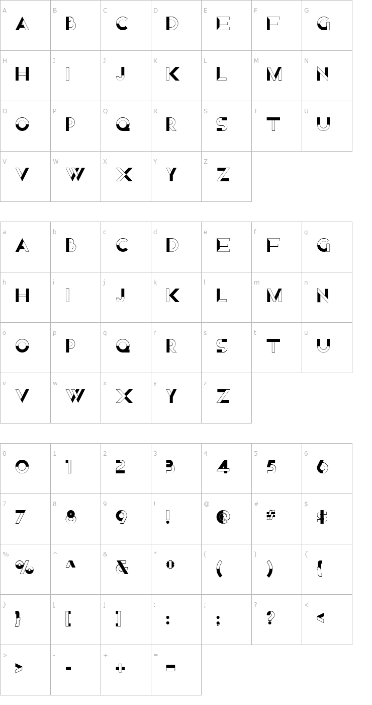 Character Map Nord Express NF Font