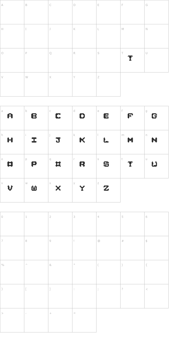 Character Map Nori Font