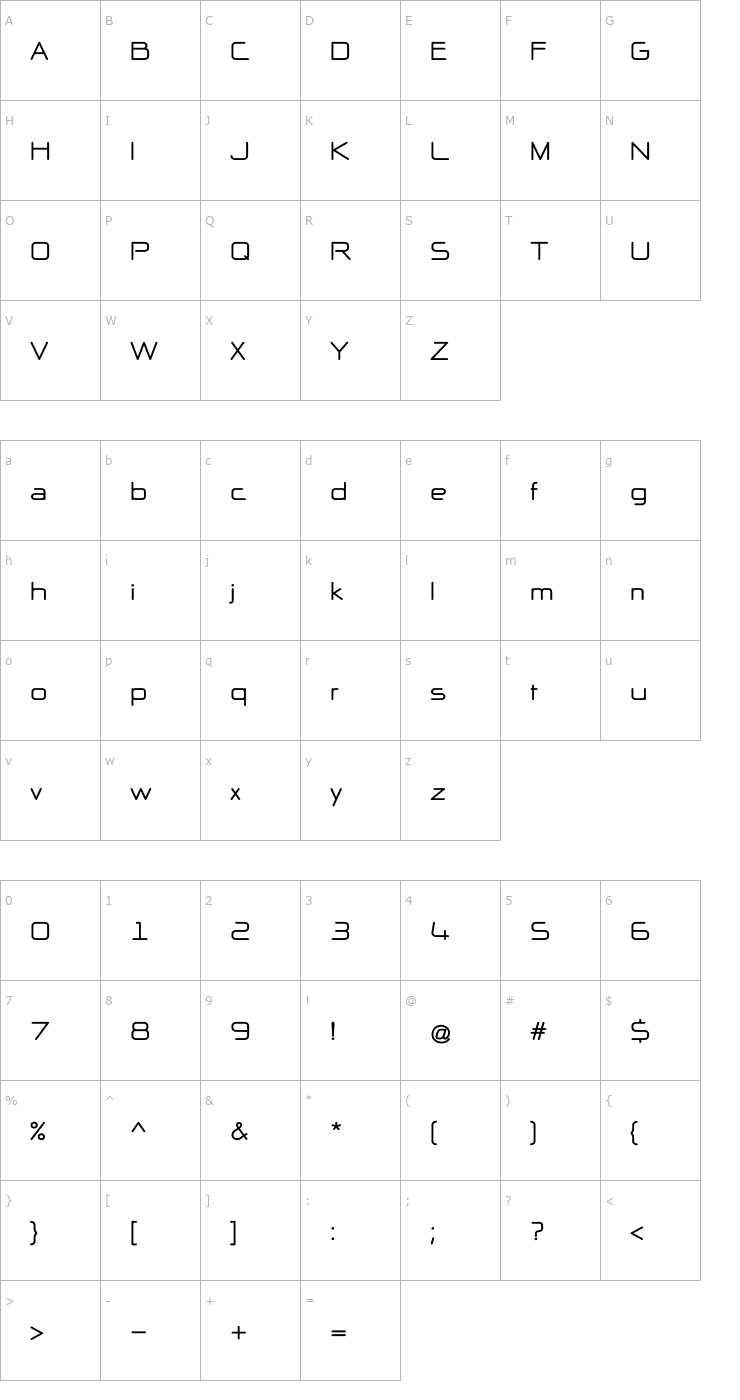 Character Map NP Naipol All in One Bold Font