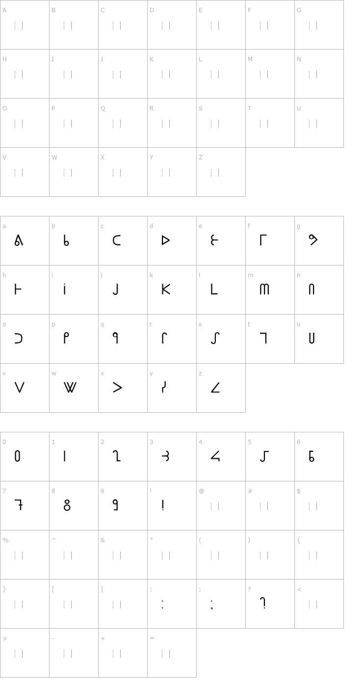 Character Map Nunavik Font