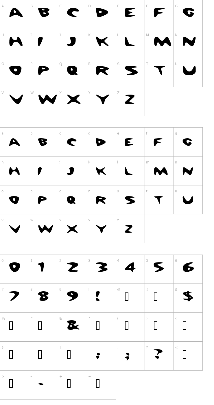 Character Map NuWaveExtended Font