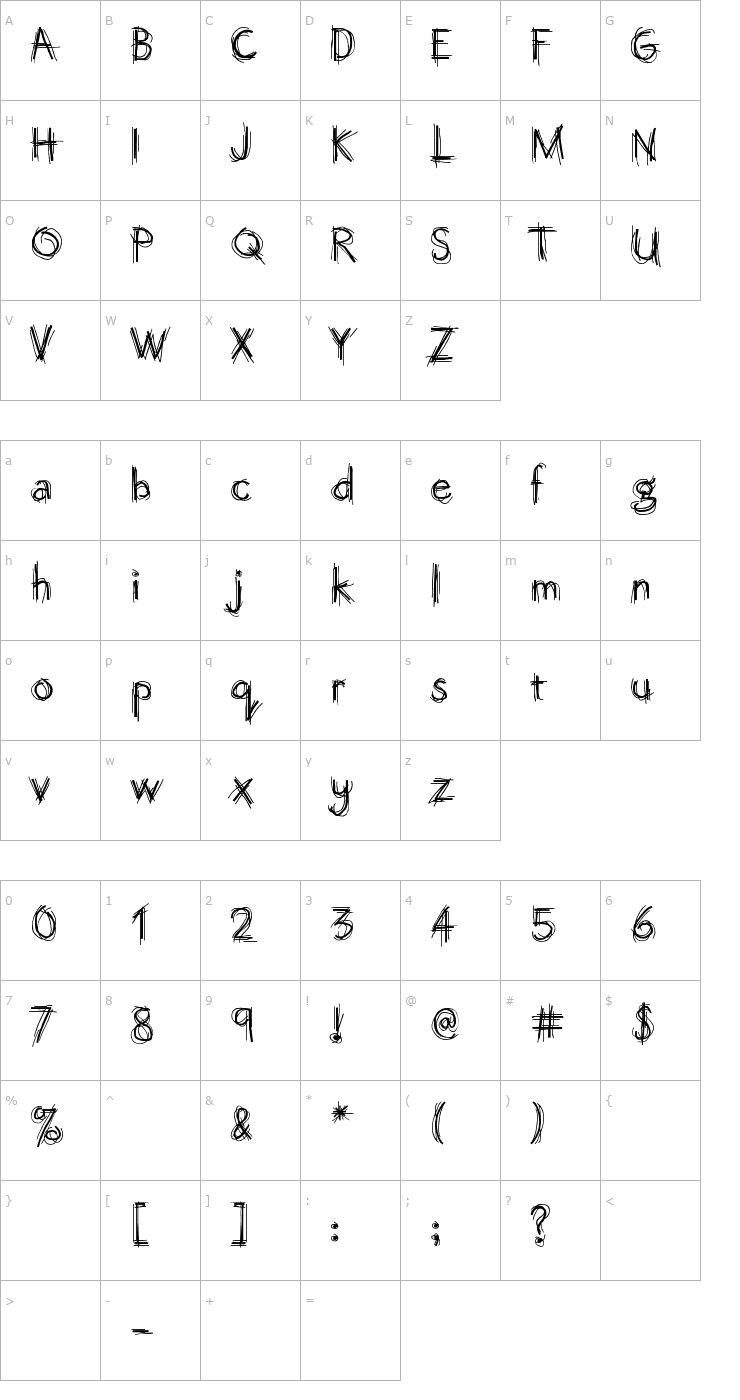 Character Map Octember Script Font