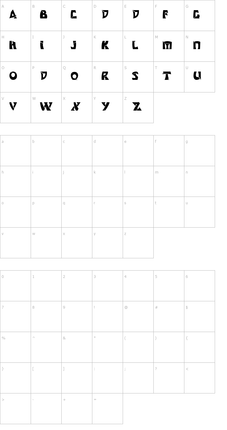 Character Map Odishisw Font