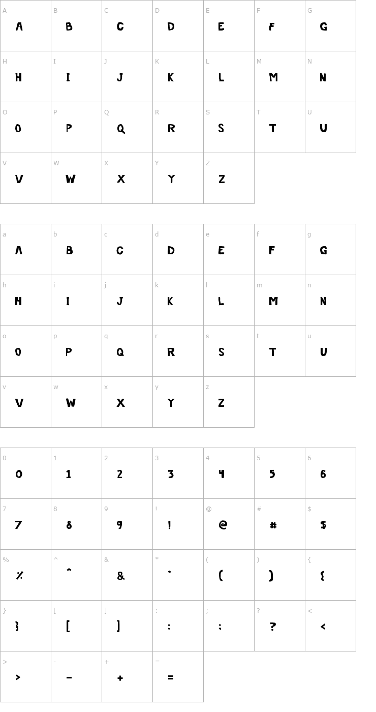 Character Map Off The Drugs Font