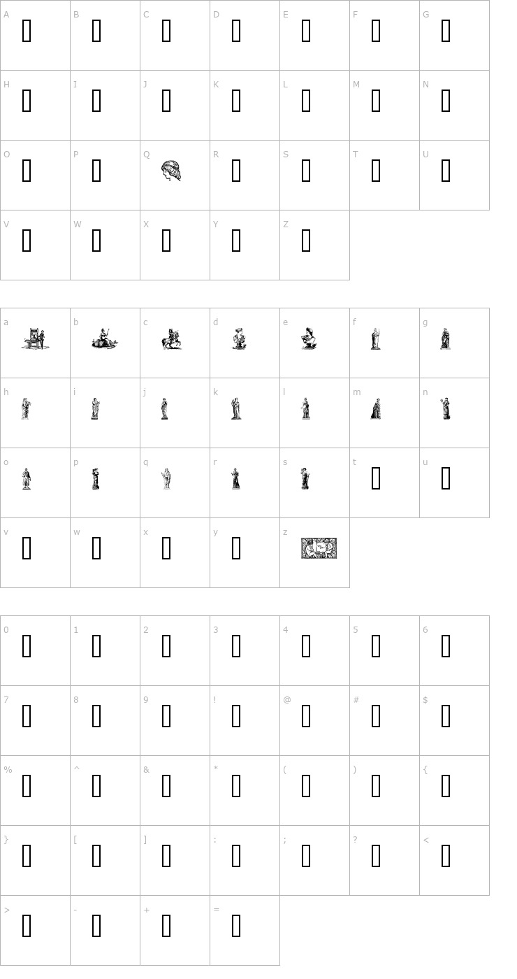 Character Map Oktober 98 Font