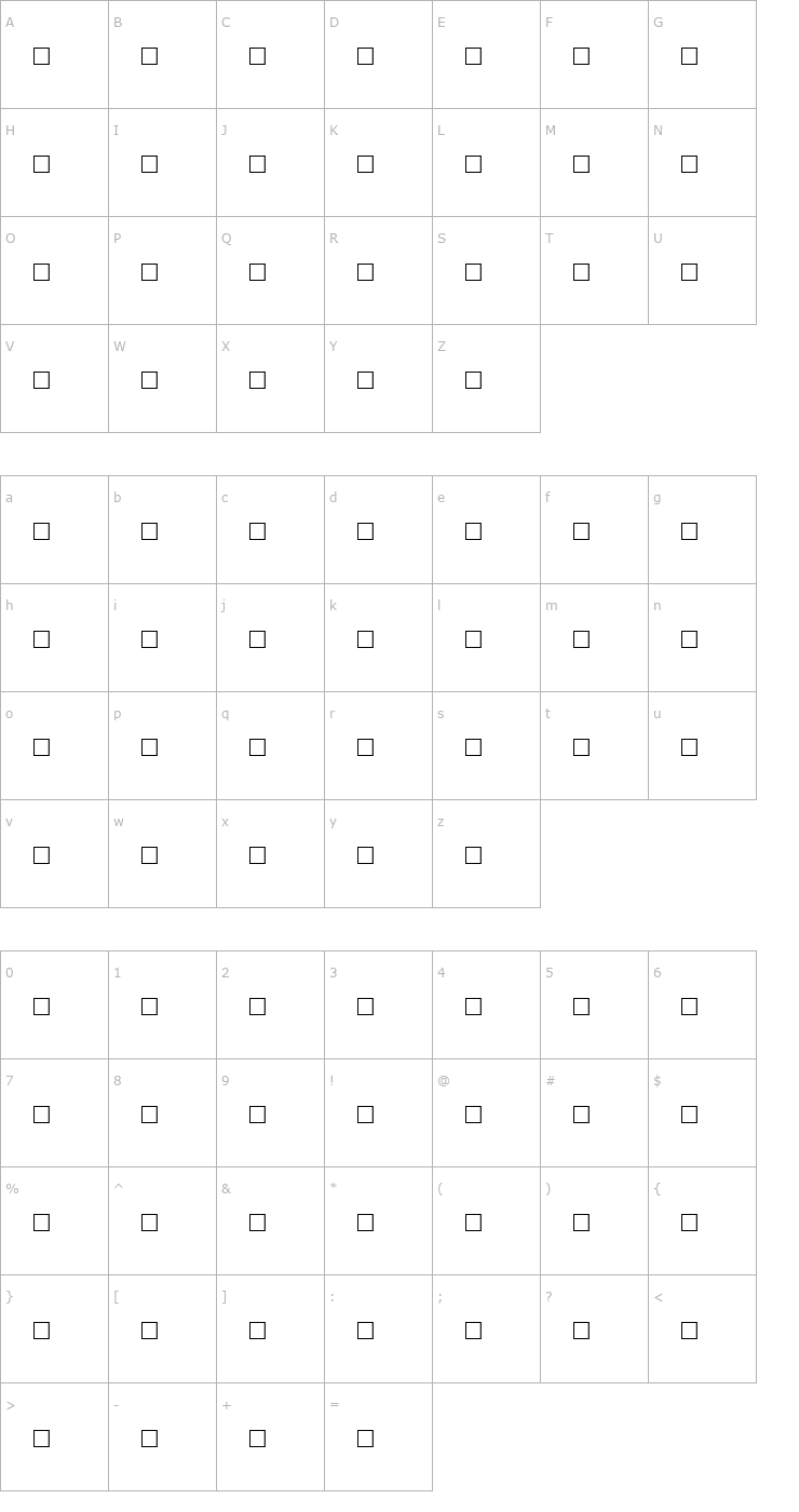 Character Map OLDEWALL Regular Font