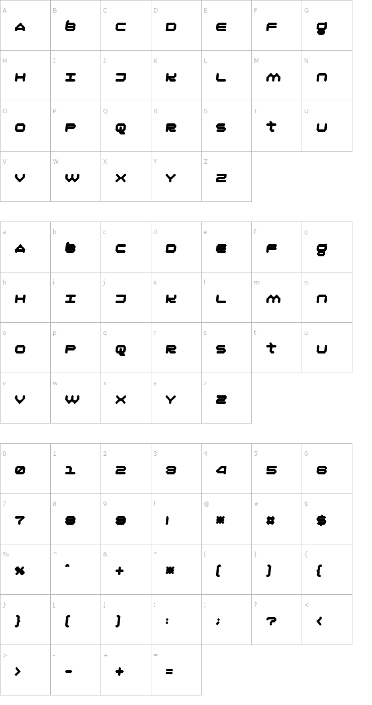 Character Map Oliray41 Italica Font