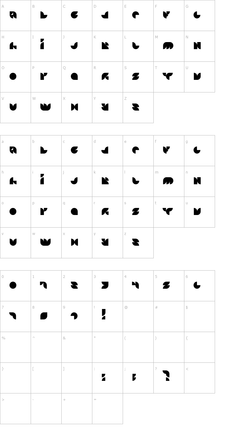 Character Map Otscookie Font