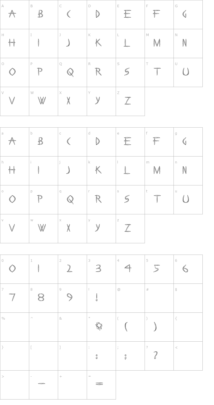 Character Map Paint Boy Font