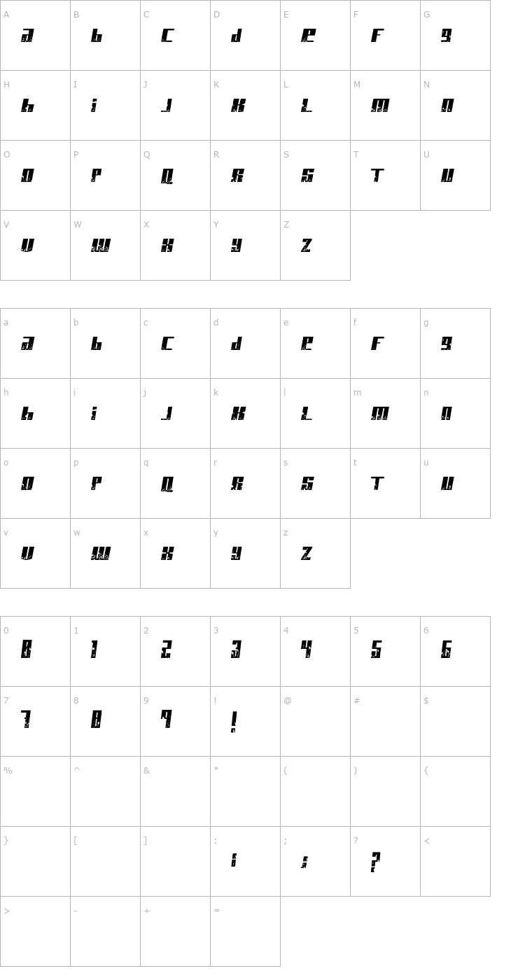 Character Map Paint It Black Font