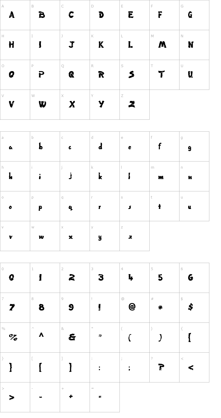 Character Map Paint Normal Font