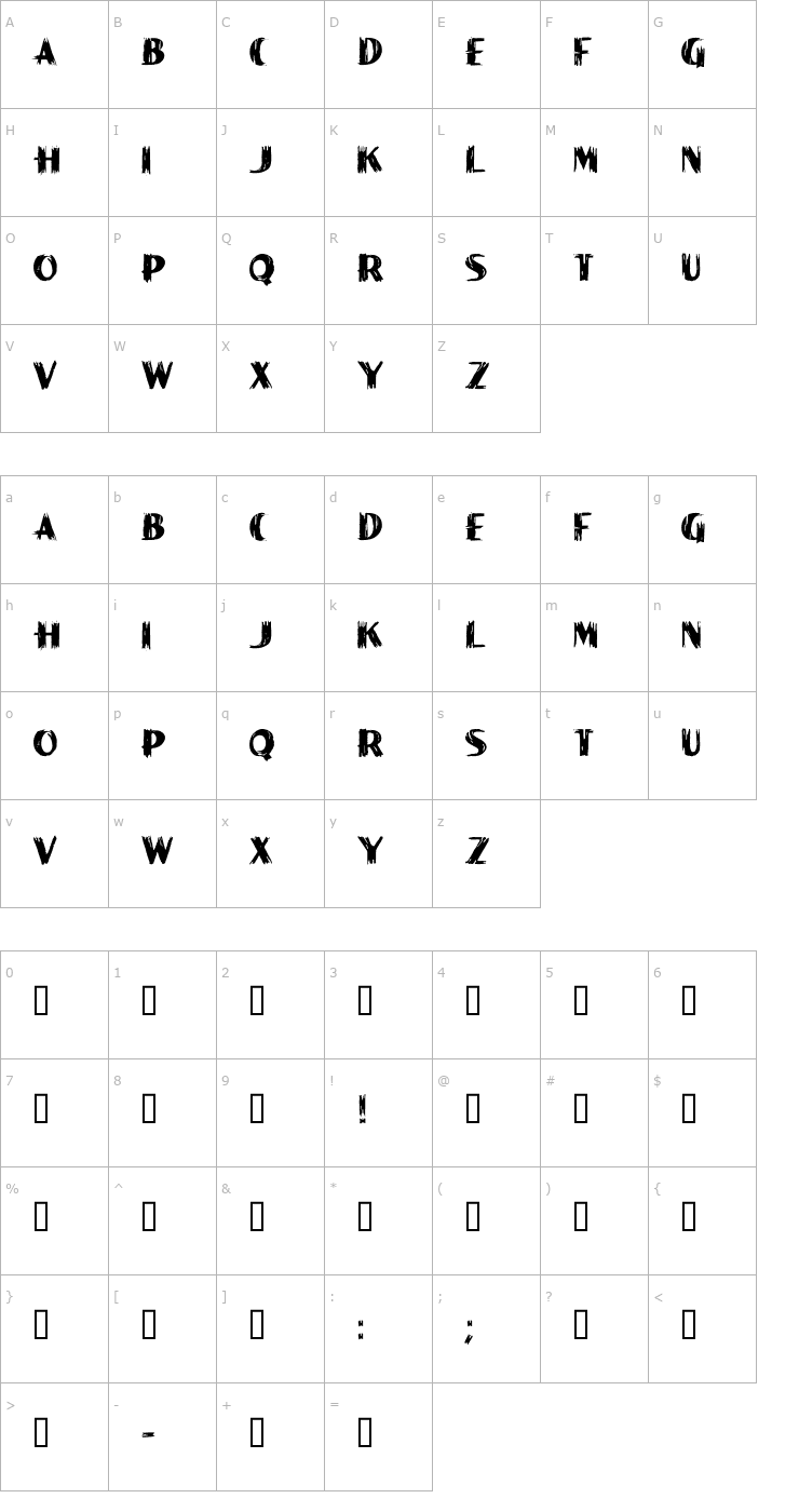 Character Map Paint Peel Initials Font