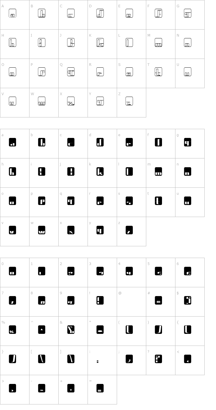 Character Map paper chase 2 blocked inside Font