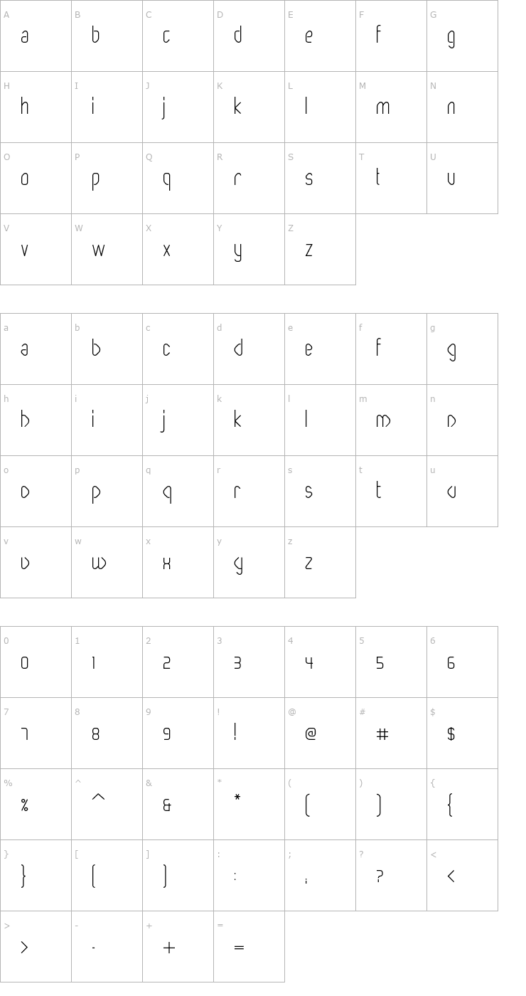 Character Map Paperclip Medium Font